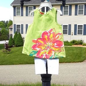 Cute Greendog 2 pieces set Green/white girls 6-9 months